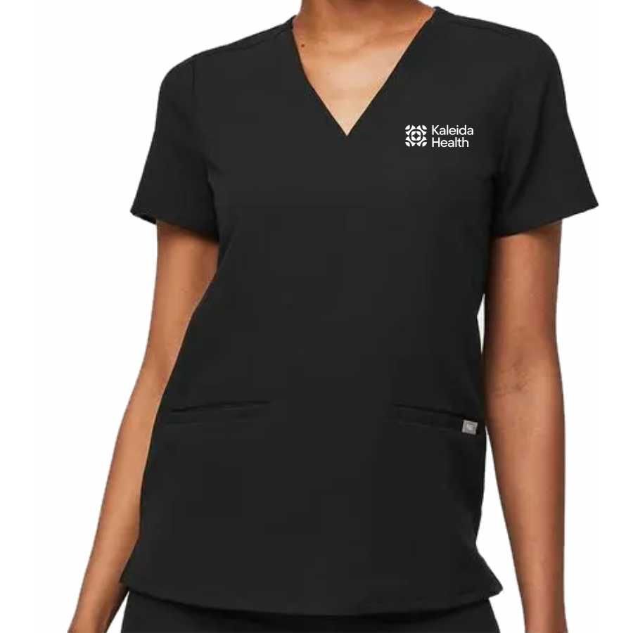 FIGS Women's Casma Three Pocket Scrub Top - Kaleida