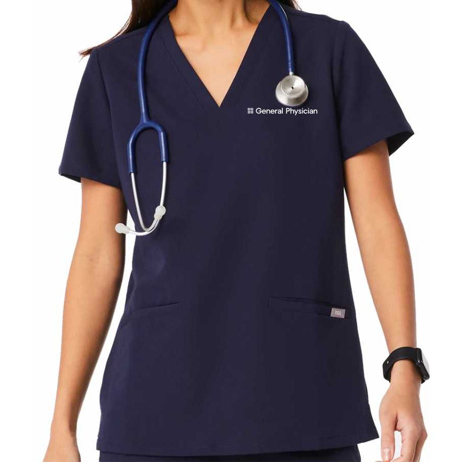 FIGS Women's Casma Three Pocket Scrub Top - General Physician