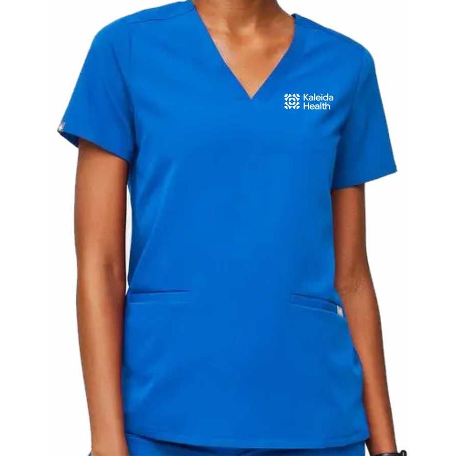 FIGS Women's Casma Three Pocket Scrub Top - Kaleida
