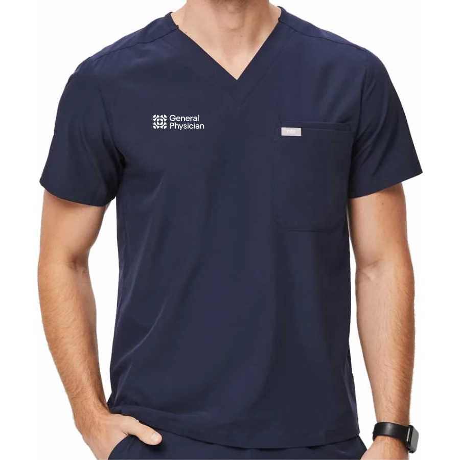 FIGS Men's Leon Three Pocket Scrub Top - General Physician