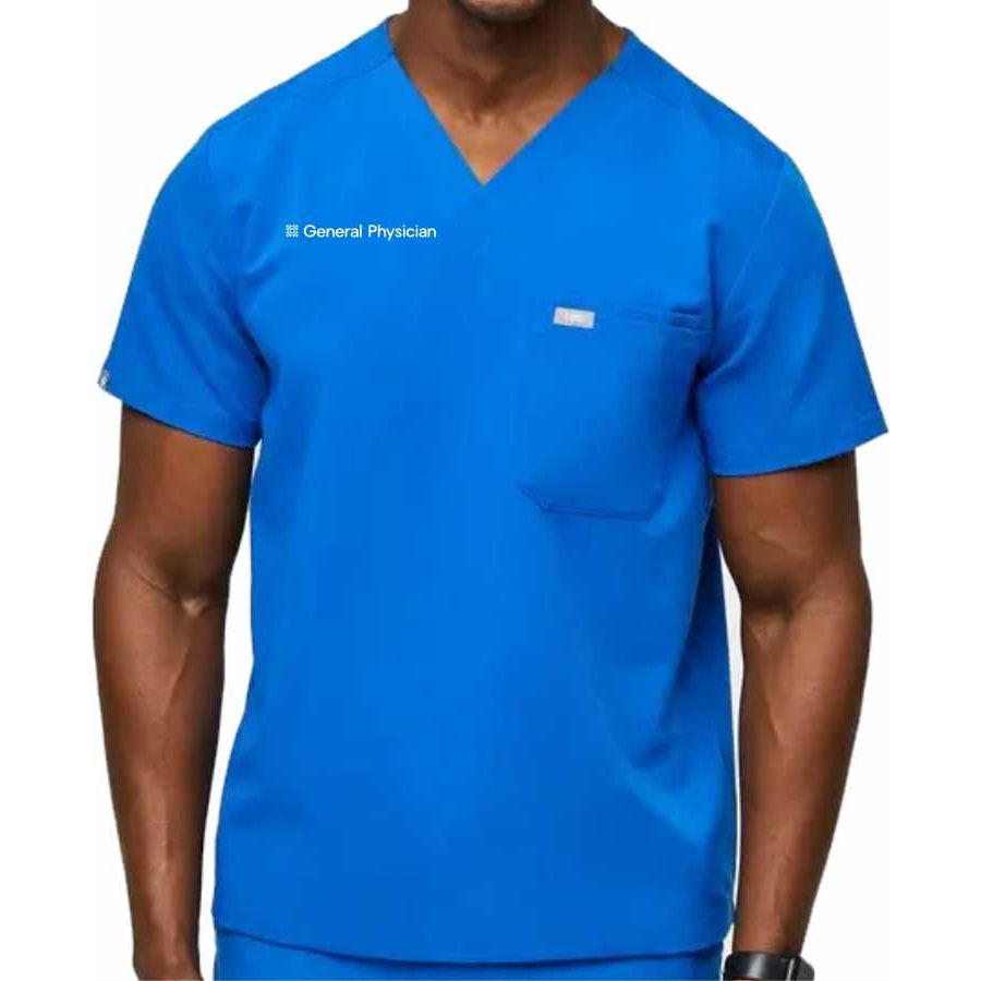 FIGS Men's Leon Three Pocket Scrub Top - General Physician