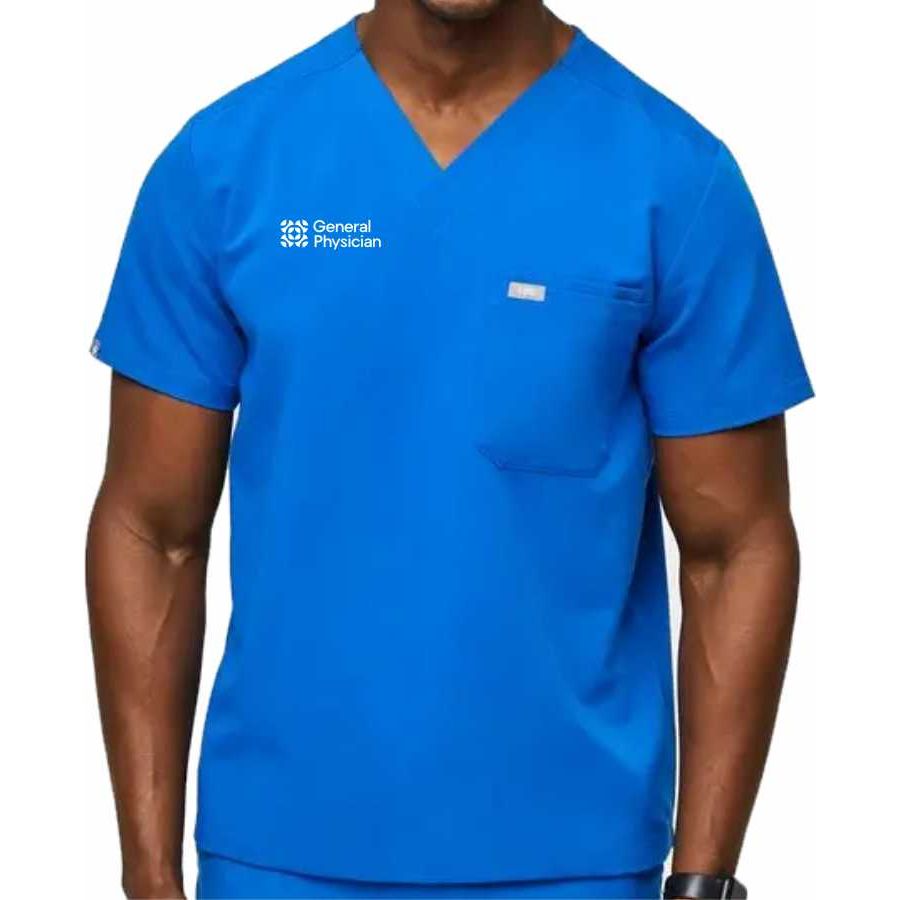 FIGS Men's Leon Three Pocket Scrub Top - General Physician