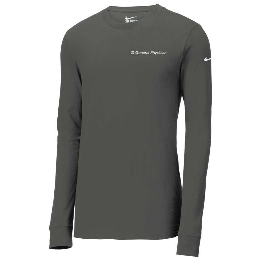 Nike Unisex Dri Fit Cotton/Poly Long Sleeve Tee - General Physician