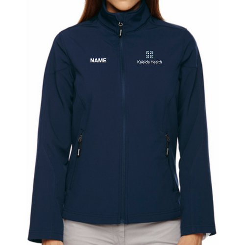 Core 365 Women's Two Layer Fleece Bonded Soft Shell Jacket-Navy