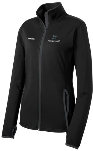 Sport Tek Women's Sport Wick Stretch Contrast FZ Jacket-Black