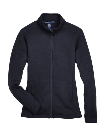 Devon & Jones Women's Bristol Full Zip Fleece Jacket-Black